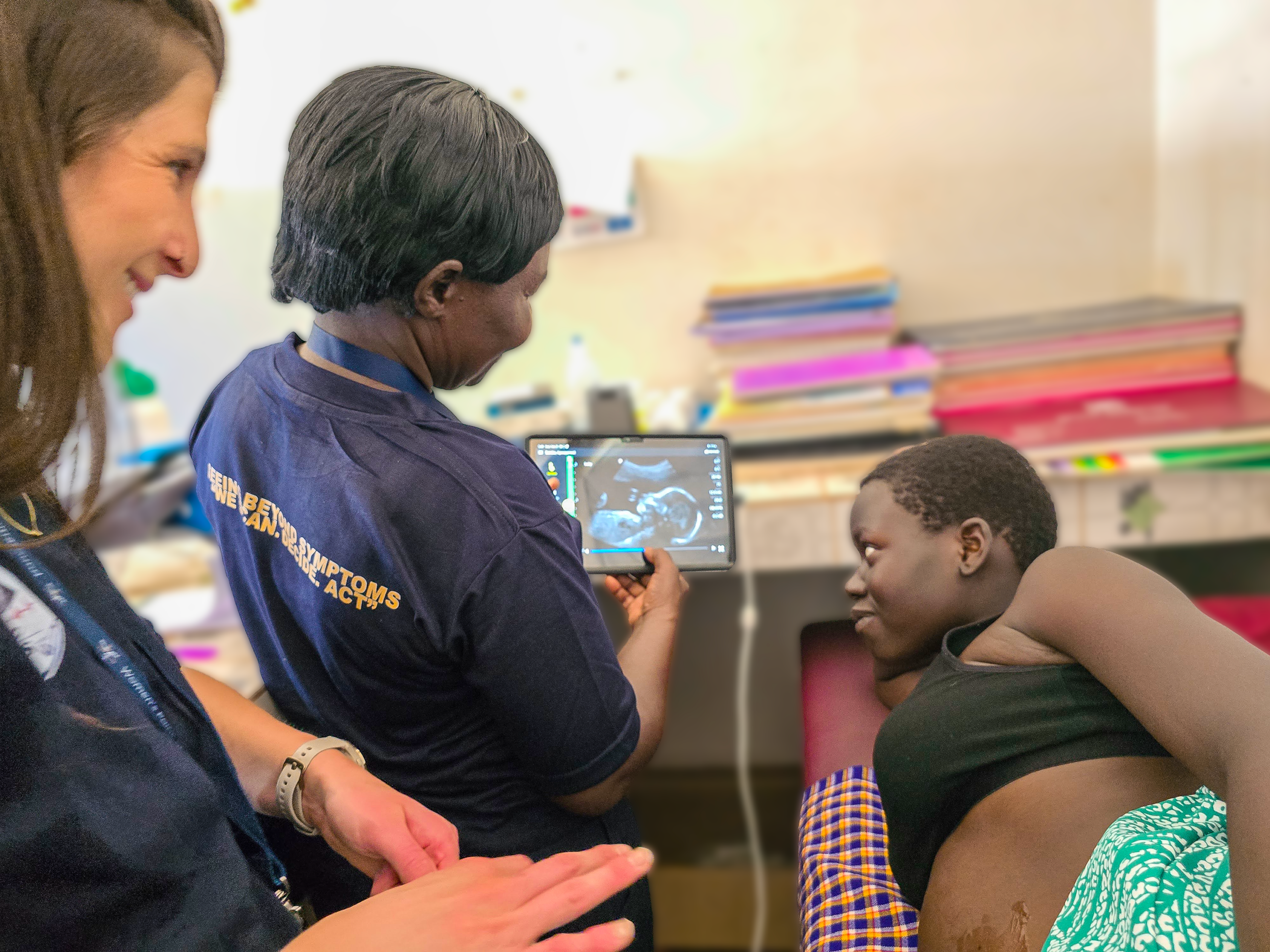 WOTW team members conducting Ultrasound Training 